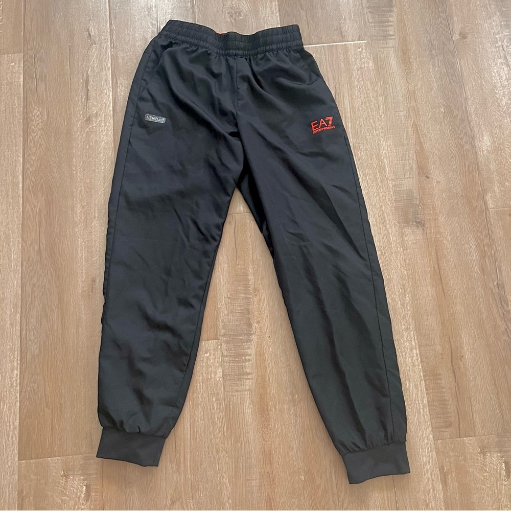 EA7 Emporio Armani Men's Ventus Cargo Lined Joggers, Black, Sweatpants Joggers S
